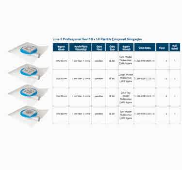 PROFESYONEL SERİ 10x10 PLASTİK ÇERÇEVELİ SÜZGEÇLER